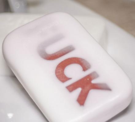 This Soap Slowly Fades Away To Reveal 'FUCK'