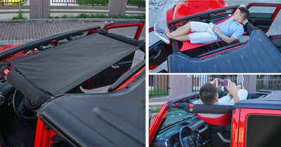 This Soft-Top Doubles as a Hammock For The Top Of Your Jeep | Jeep Hammock