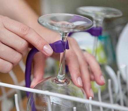 This Tether Holds Your Wine Glasses Upright In The Dishwasher