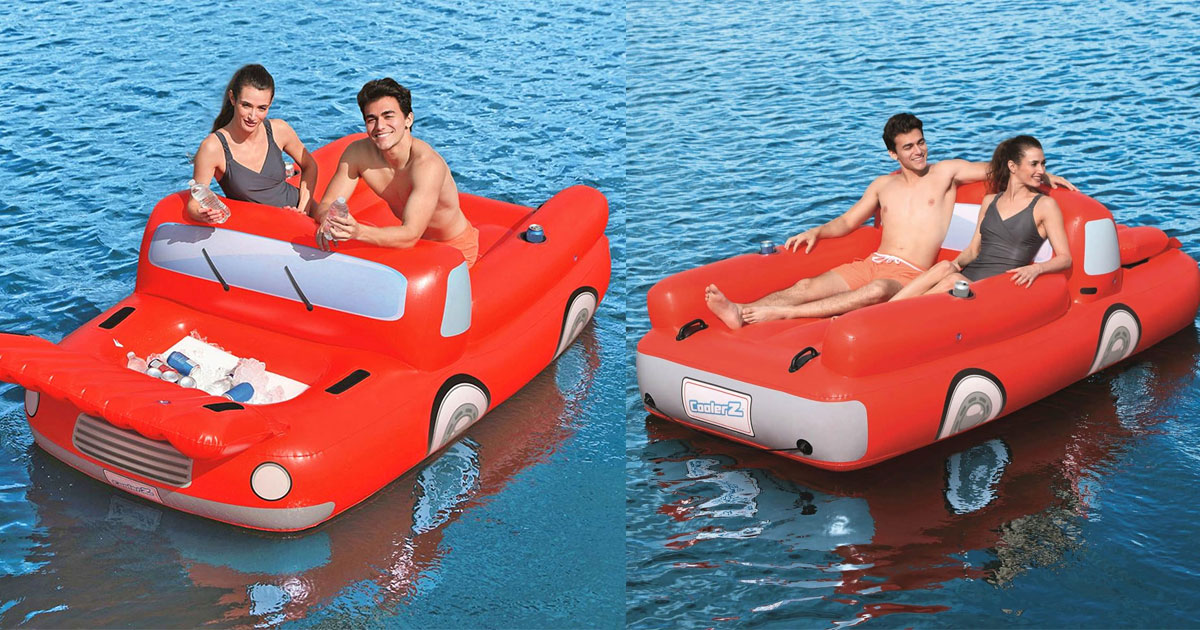 red truck pool float