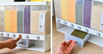 This Unique Food Dispenser Drops Food Down With The Push Of a Button