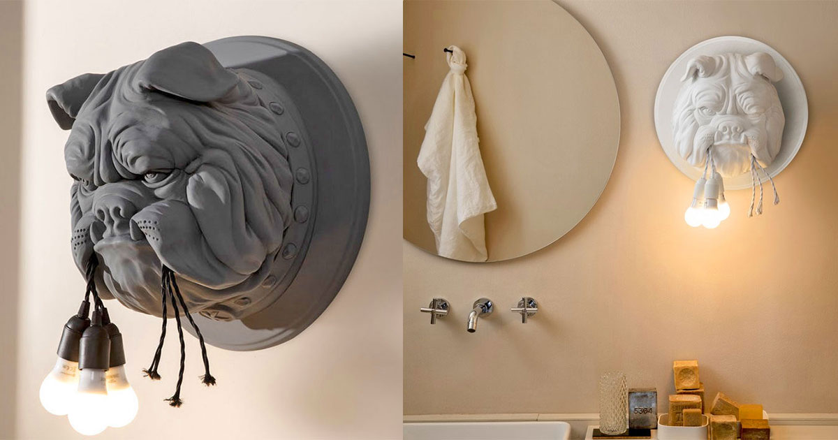 This Wall Sconce Looks Like A Bulldog Ate Your Lights