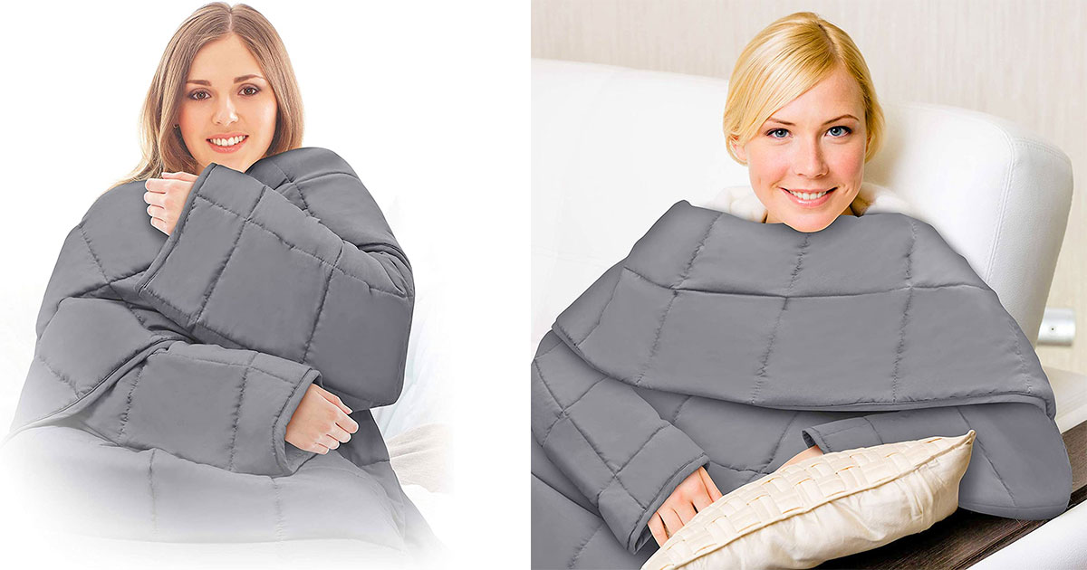 There's Now a Snuggie-Like Weighted Blanket With Sleeves To Calm Your