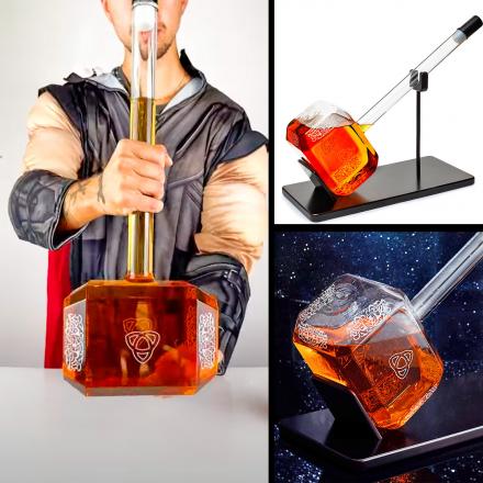 This Massive Thor's Hammer Whiskey Decanter Holds Almost 1 Gallon