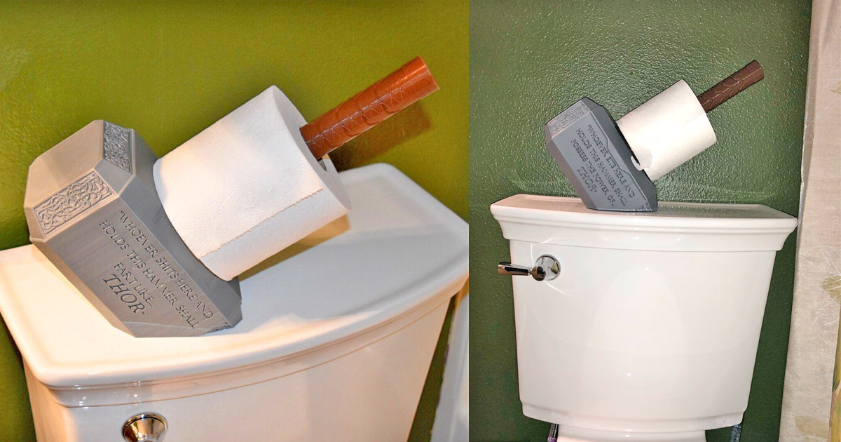 Thor's Hammer Toilet Paper Holder
