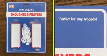 Thoughts and Prayers Empty Action Figure Box Is Perfect Troll Gift For Secret Santa