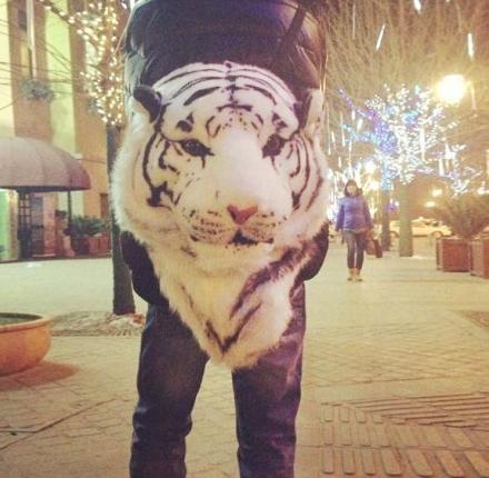 Giant Tiger Head Backpack