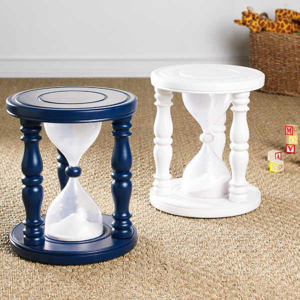 Time Out Sand Timer Stool - Kids time-out stool with hourglass sand timer