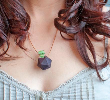 Tiny Wearable Planters You Can Wear as a Necklace