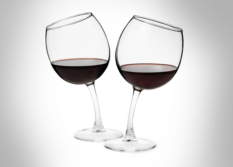 Tipsy Wine Glasses