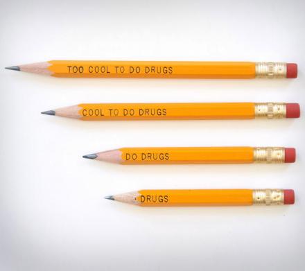 Too Cool To Do Drugs Pencils