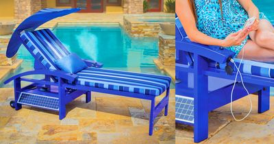 Ultimate Solar Powered Smart Lounger With Built-In Speakers, Misters, ans USB Charging