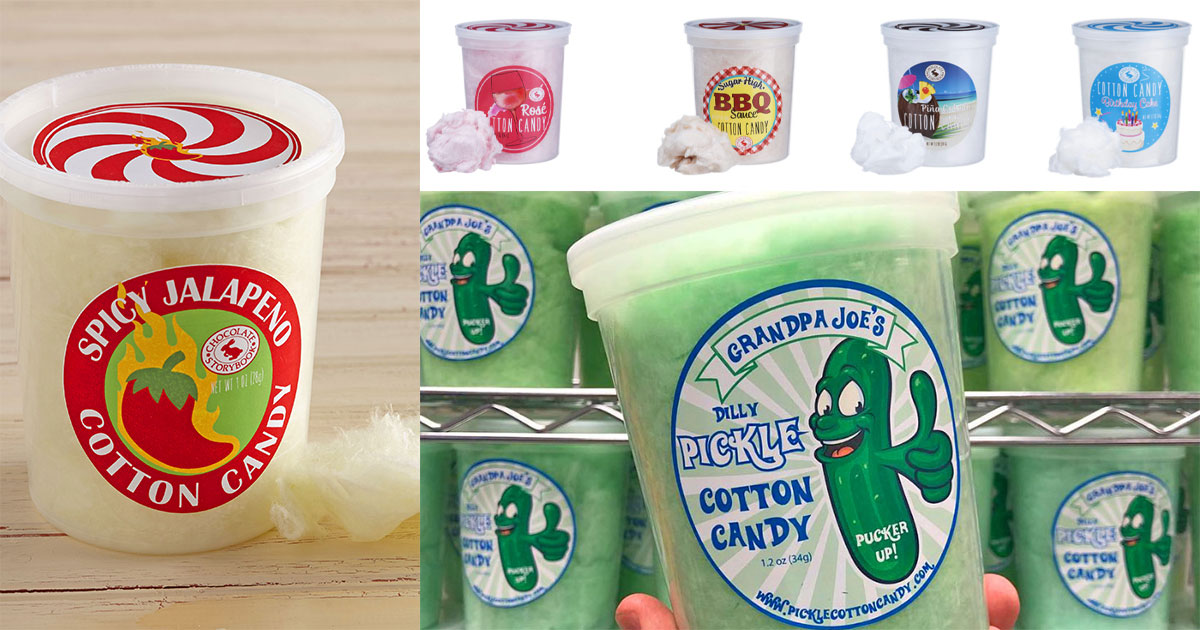 Unique Cotton Candy Flavors, Including Jalapeño, Pickle, Rosé and more