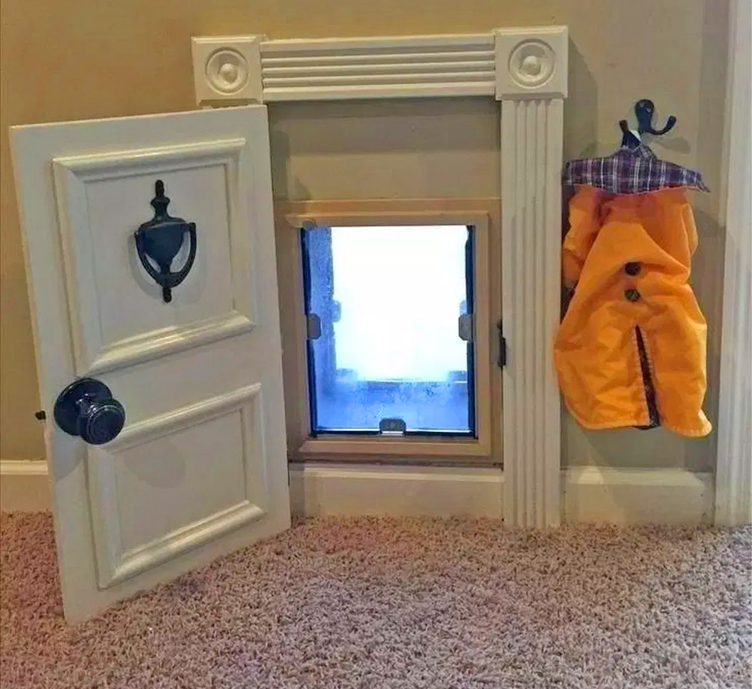 Homemade pet hot sale door