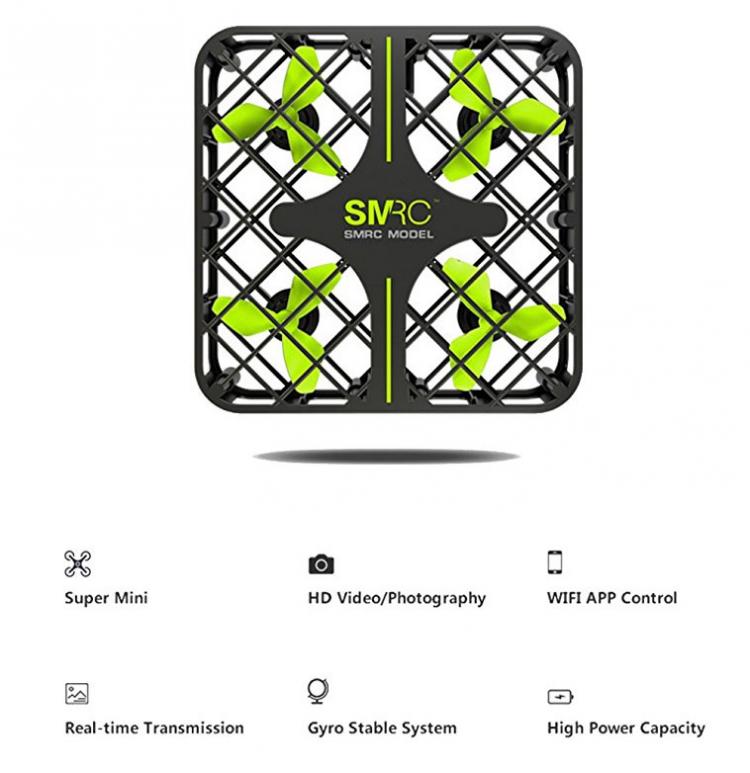 Foldable Caged Mini Drone You Can Control With Your Phone