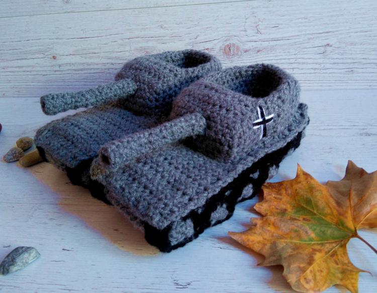 You Now Get Crochet Tank Slippers That'll Your Feet From the Harsh