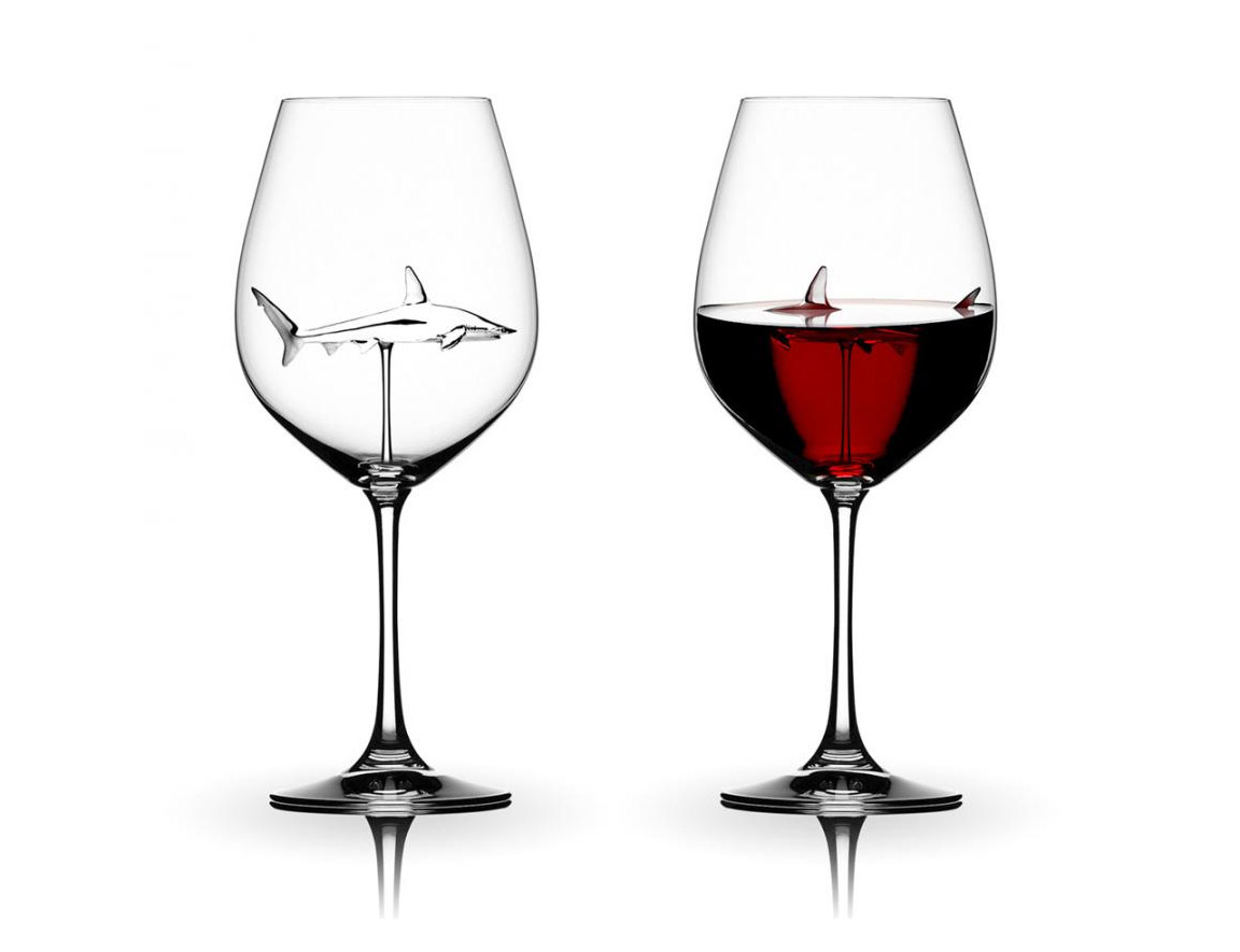 shark wine glasses