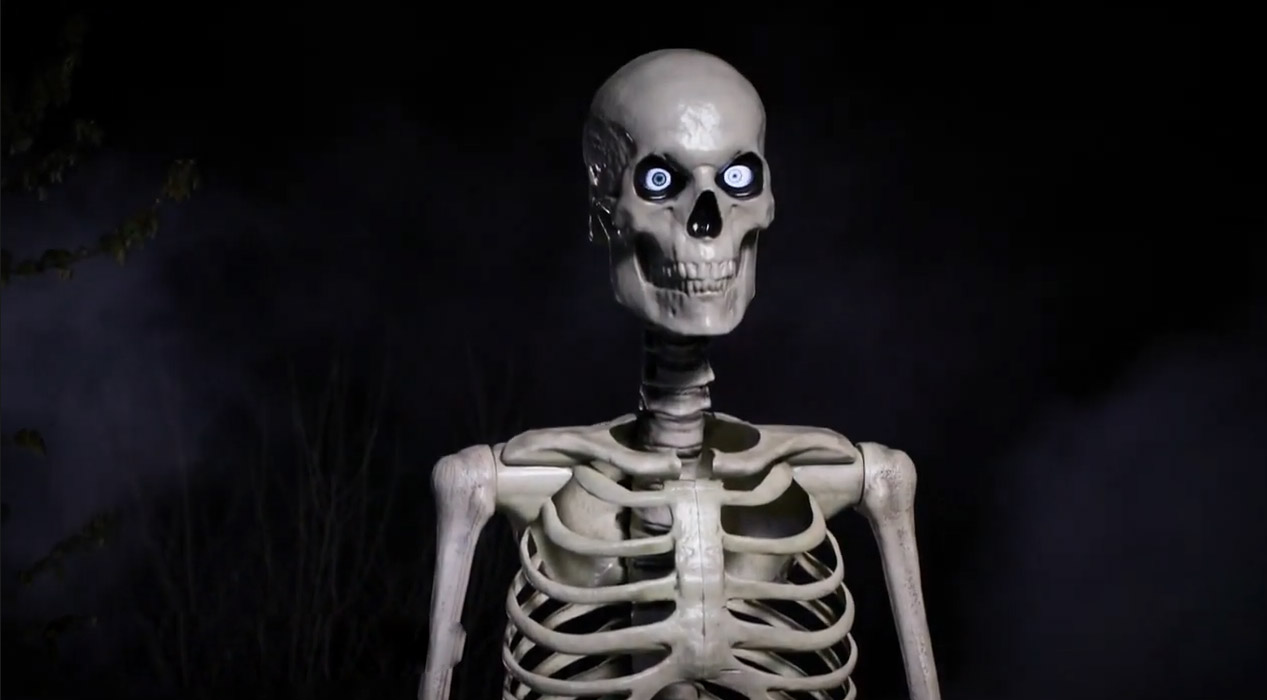 Giant 12 Foot Skeleton Halloween Decoration - Home Depot Skeleton Decoration