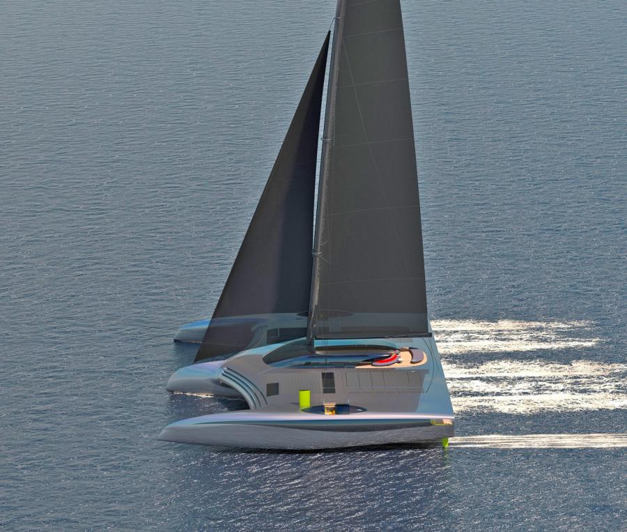130 Foot Wide Trimaran Superyacht Zero Emission