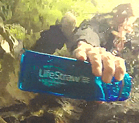 LifeStraw Water Bottle: Integrated Filter Straw To Drink From Any Water Source