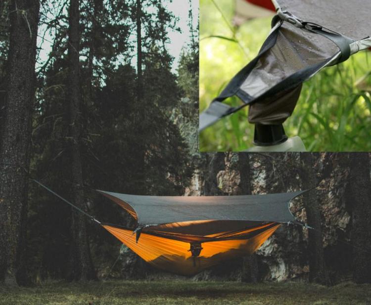 Kammock Glider: Hammock Tent Tarp That Catches Rain