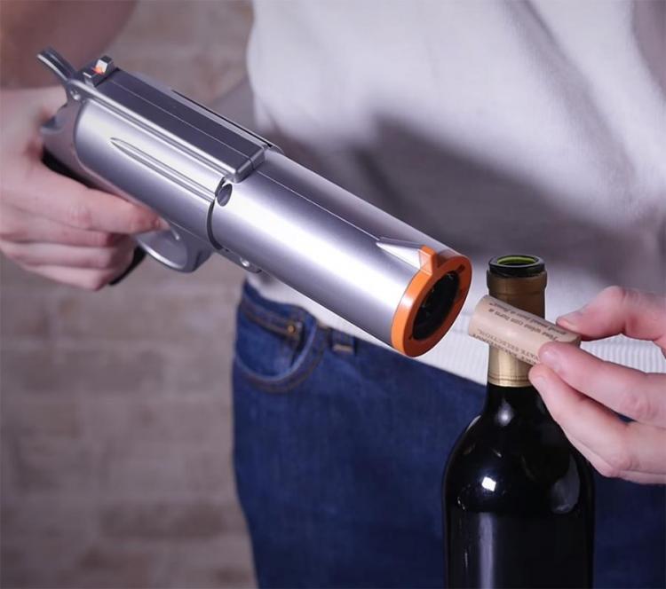The Wine Gun Opens Your Bottle Of Wine With the Pull of a Trigger