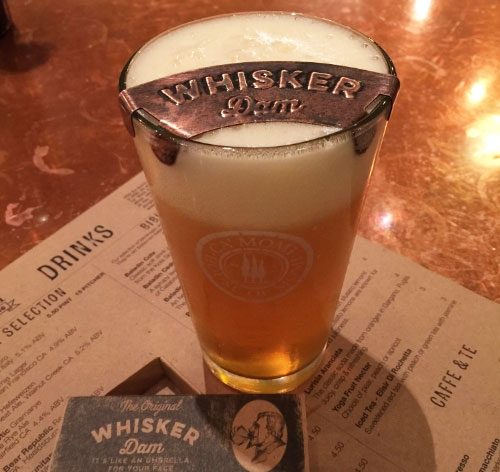 Whisker Dam: Keeps Your Mustache Dry While Drinking