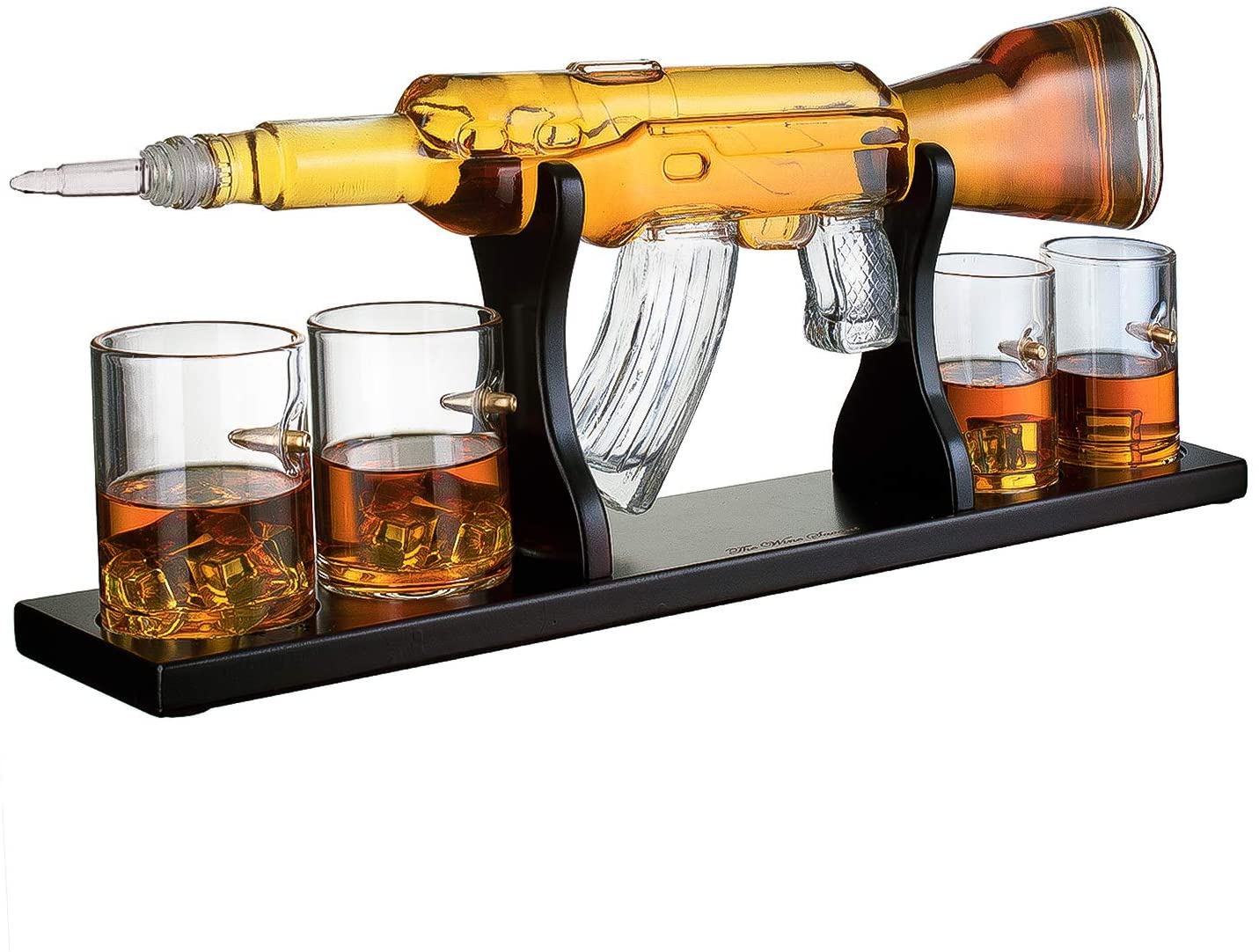 AK47-Shaped Glass Whiskey Decanter - Weird gifts for dad