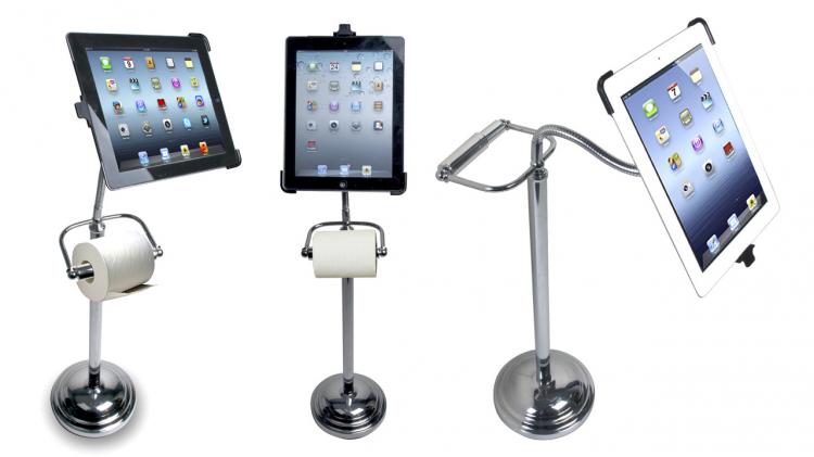 This iPad Toilet Paper Holder