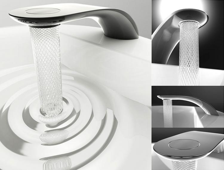 This Sink Faucet That Makes A Beautiful Swirl Design With The Water