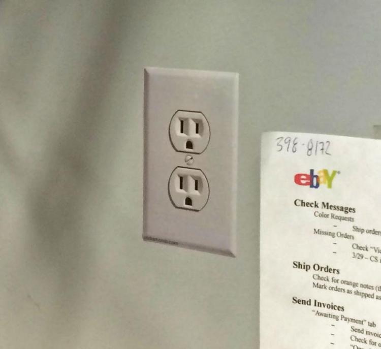 Fake Electric Outlet Stickers