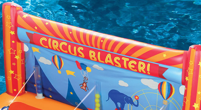 Pool Version of classic circus water shooting game - Circus Blaster Inflatable water target game