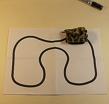 This Tank Will Follow The Line Your Draw With A Marker