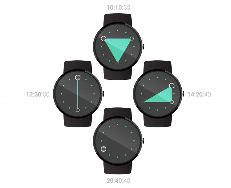 3ANGLE Smart Watch - Changing Triangle Tells Time