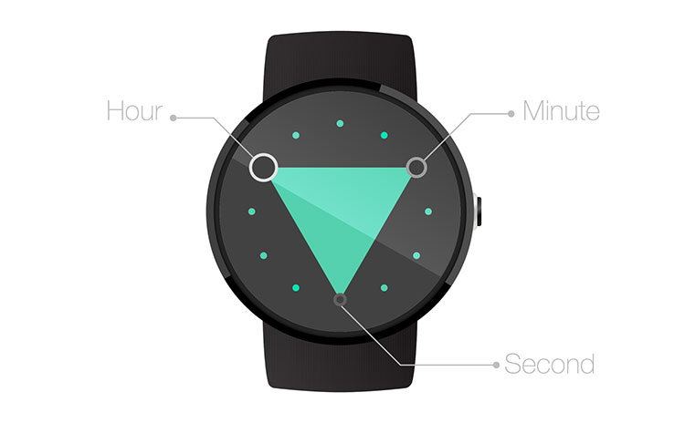 3ANGLE Smart Watch - Changing Triangle Tells Time