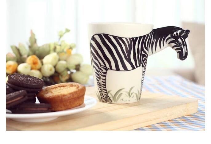 3D Animal Ceramic Mugs - 3D Zebra Mug