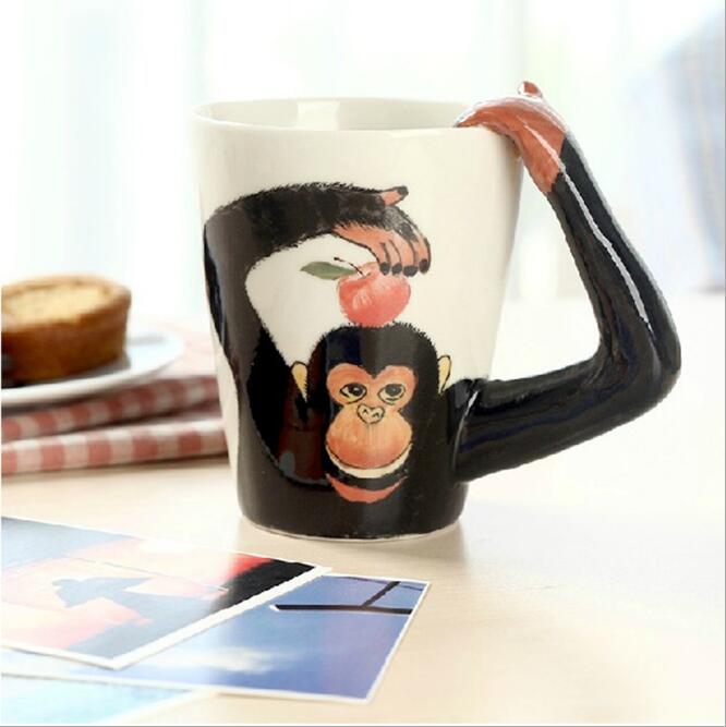 3D Animal Ceramic Mugs - 3D Monkey Mug