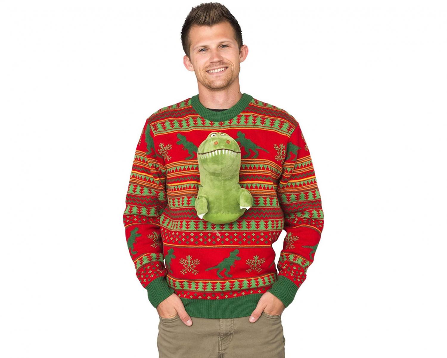 dinosaurs christmas sweater