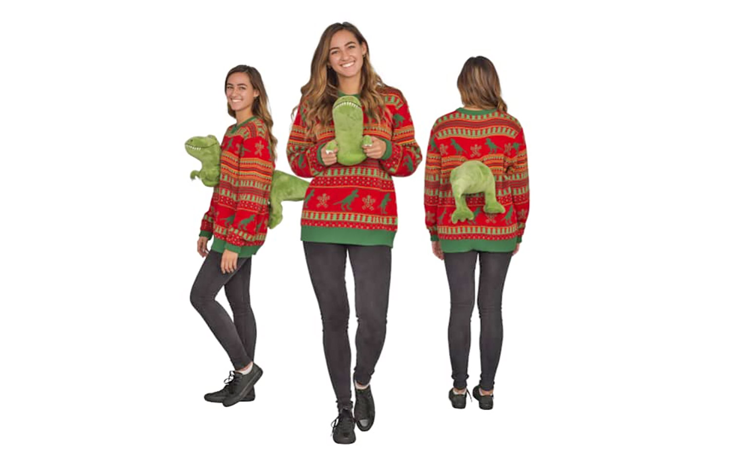 dinosaurs christmas sweater