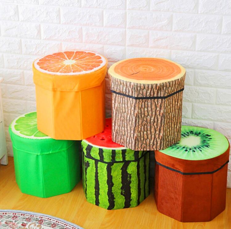 3D Fruit Storage Organizer and Ottoman - 3D Fruit Ottoman and toy box