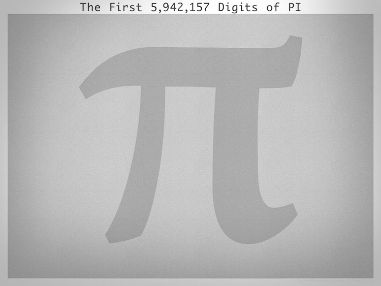6 Million Digits of Pi Poster