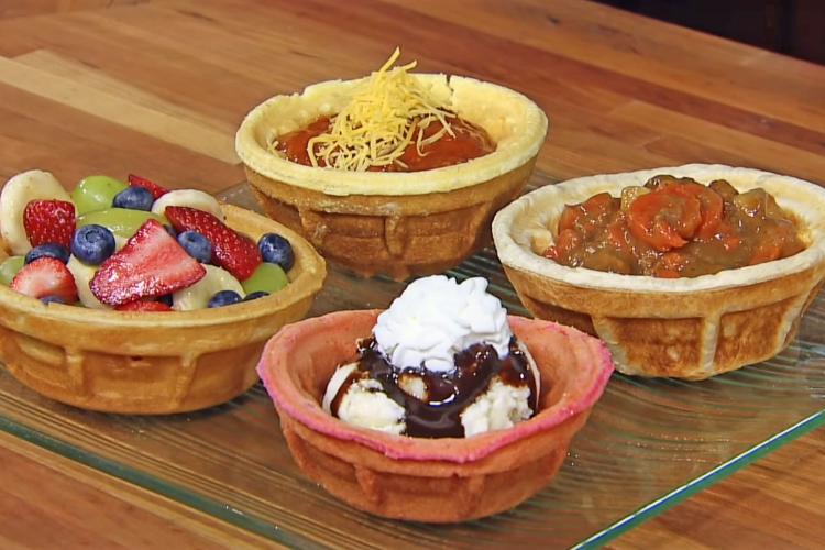 A Waffle Iron That Makes Delicious, Edible Waffle Bowls - Genius