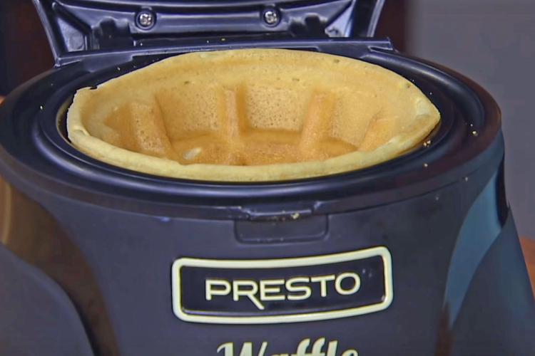 A Waffle Iron That Makes Delicious, Edible Waffle Bowls - Genius