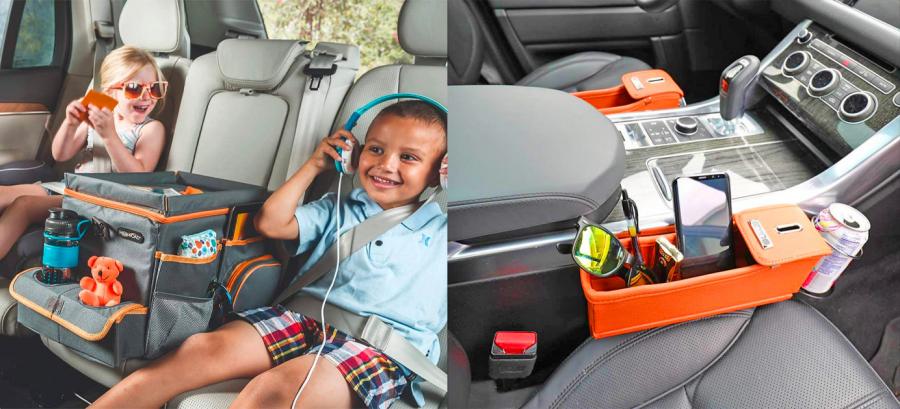 Adjustable Kids Multi-level Cupholder Snack Tray For The Car