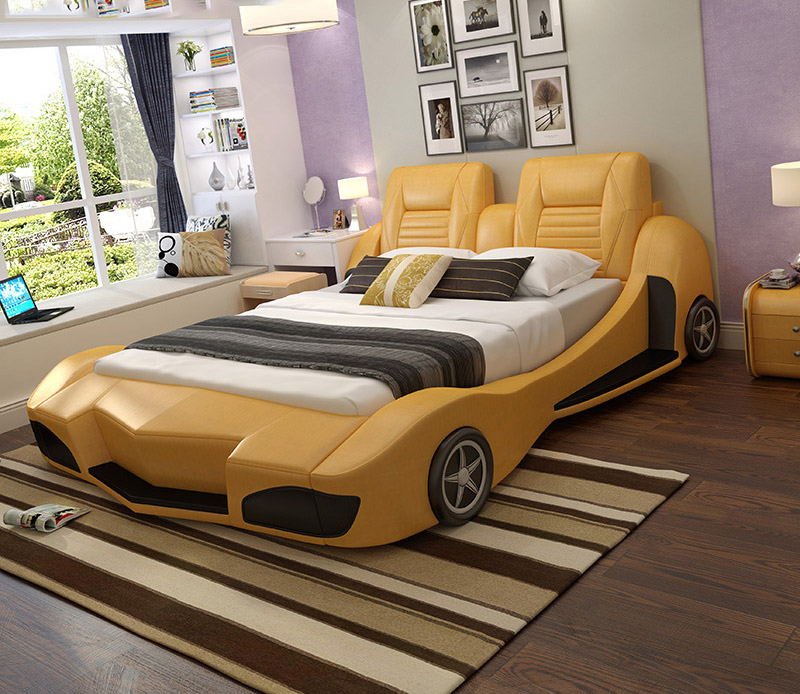 These Adult Race Car Beds Can Fit Queen & King Size Mattresses