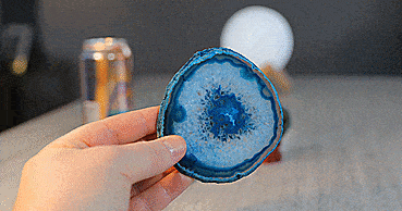 Natural Geode Rock Coasters - Coasters Made From Real Agate Geodes - Science geek coasters