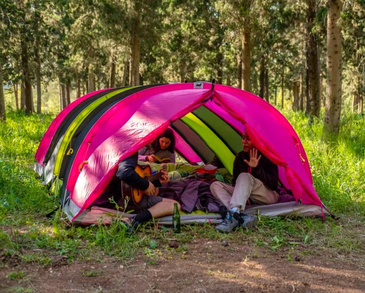 This All in One Modular Camping Tent Includes a Mattress and a