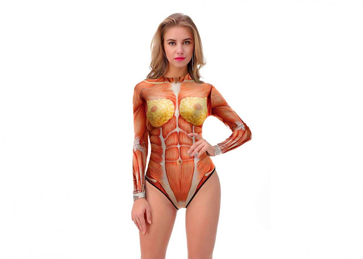 Anatomically Correct Swimsuit Halloween Costume - Funny guts women's swimsuit costume/cosplay