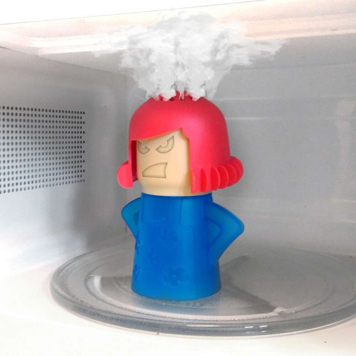 This Angry Mama Microwave Cleaner Uses Steam To Clean The Crud Off