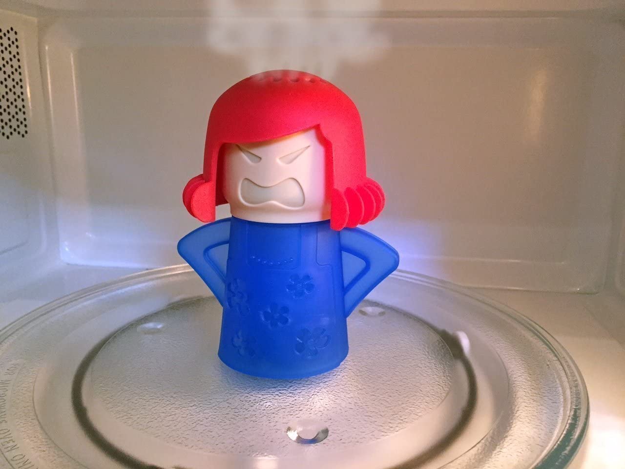 This Angry Mama Microwave Cleaner Uses Steam To Clean The Crud Off